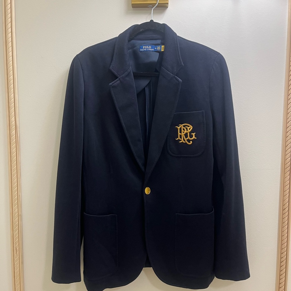 Polo Ralph Lauren Navy Blazer with Gold Accents